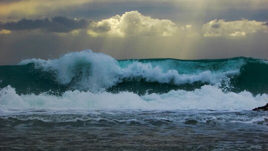 Storm sea water photo