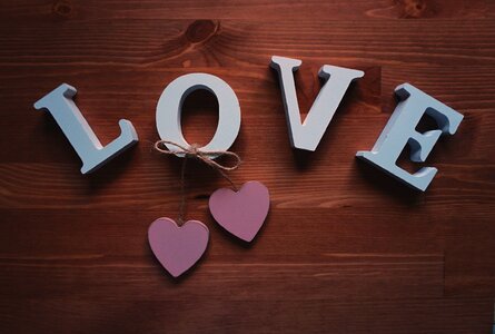 Decorative letters heart heart figure
