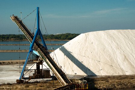 Aigues-mortes salt marsh salt mountain
