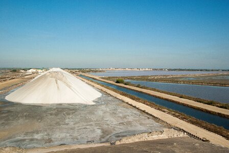 Aigues-mortes salt marsh salt mountain