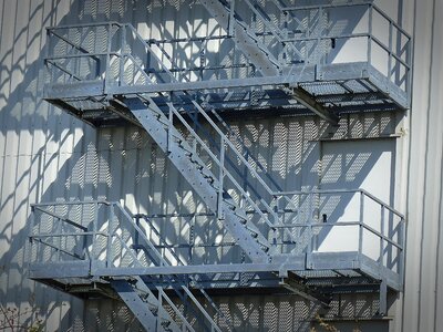 Steel staircase finish emergency ladder photo