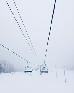 Ski lift snow winter photo