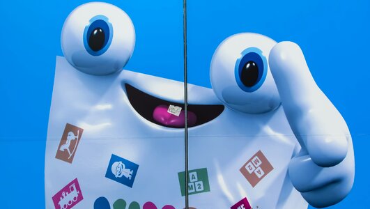 Megastore toy store blue cartoon