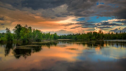 Desktop background lake island