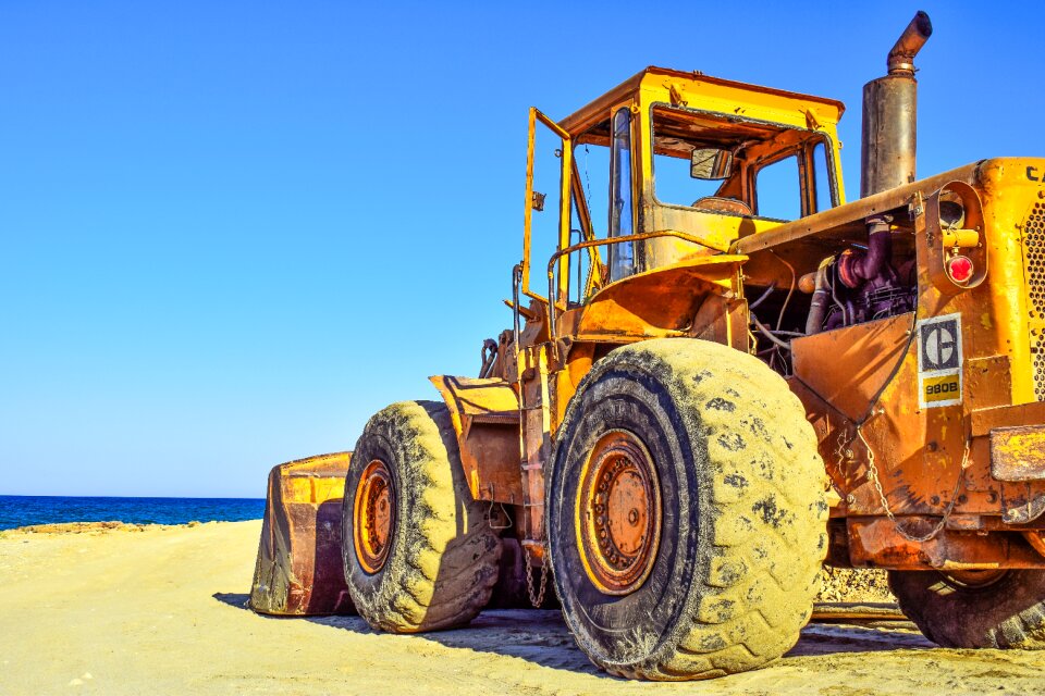Vehicle machinery yellow