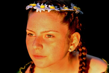 Wreath in the evening green eyes