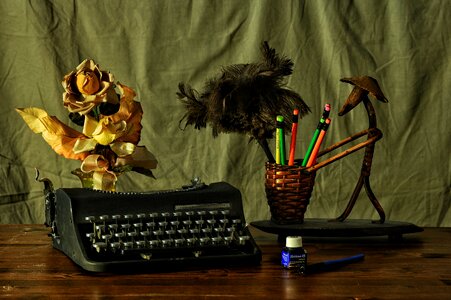 Flowers letters ink