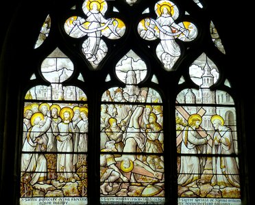 Stained glass glass old window