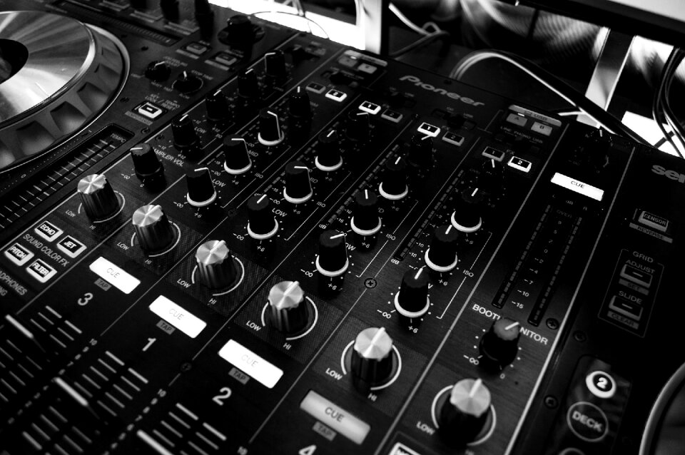 Sound audio mixing panel