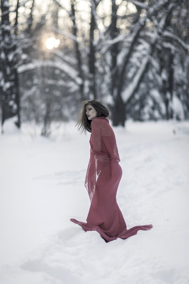 Winter sensuality girl