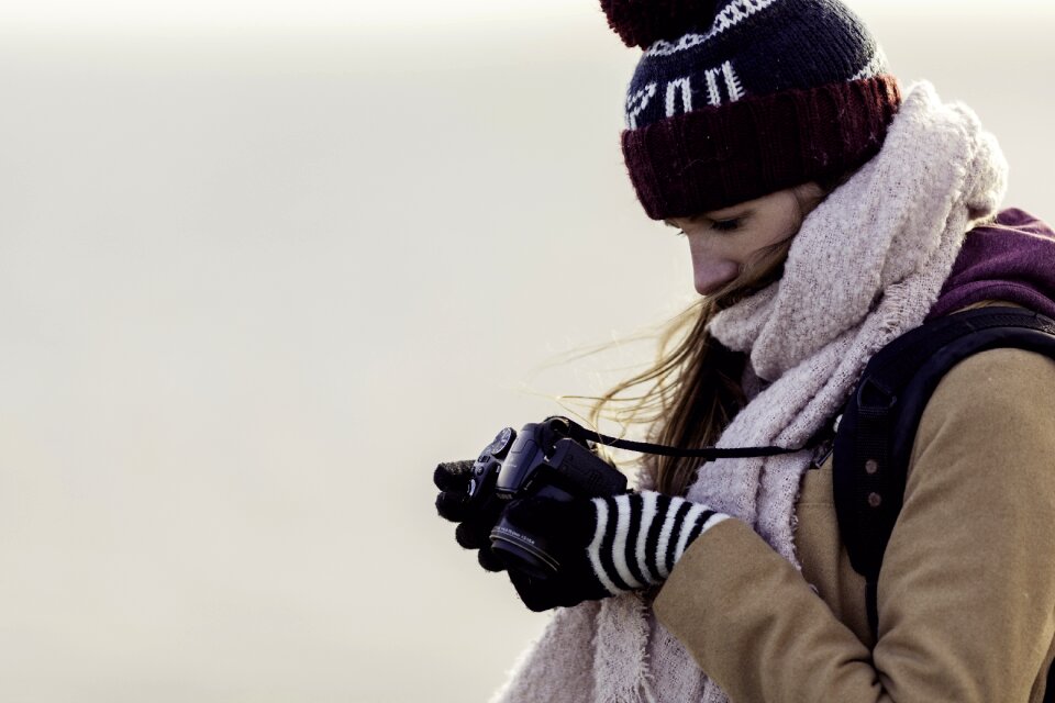 Camera girl photographer