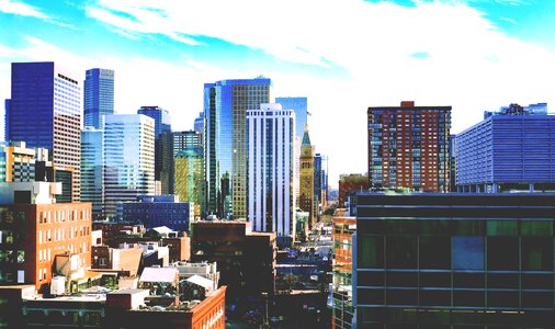Skyscrapers modern apartments