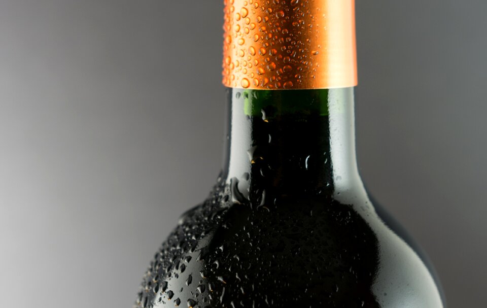 Champagne sparkling wine bottle