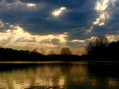 Rays reflection evening