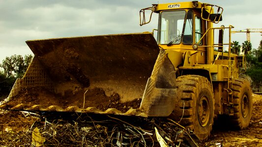 Vehicle machinery yellow