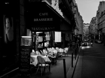 France cafe table