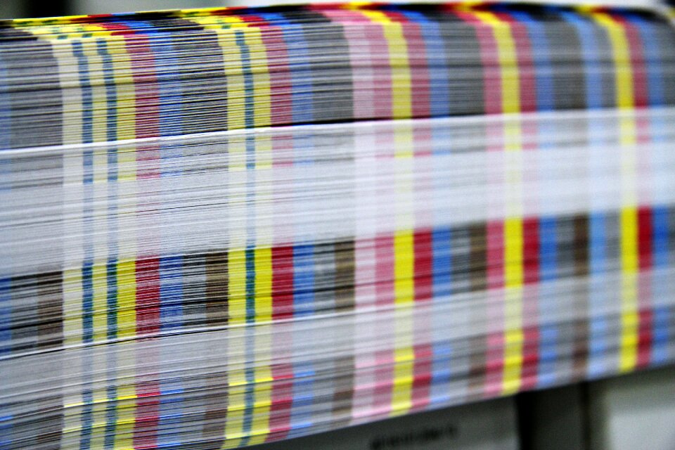 Printed matter paper press