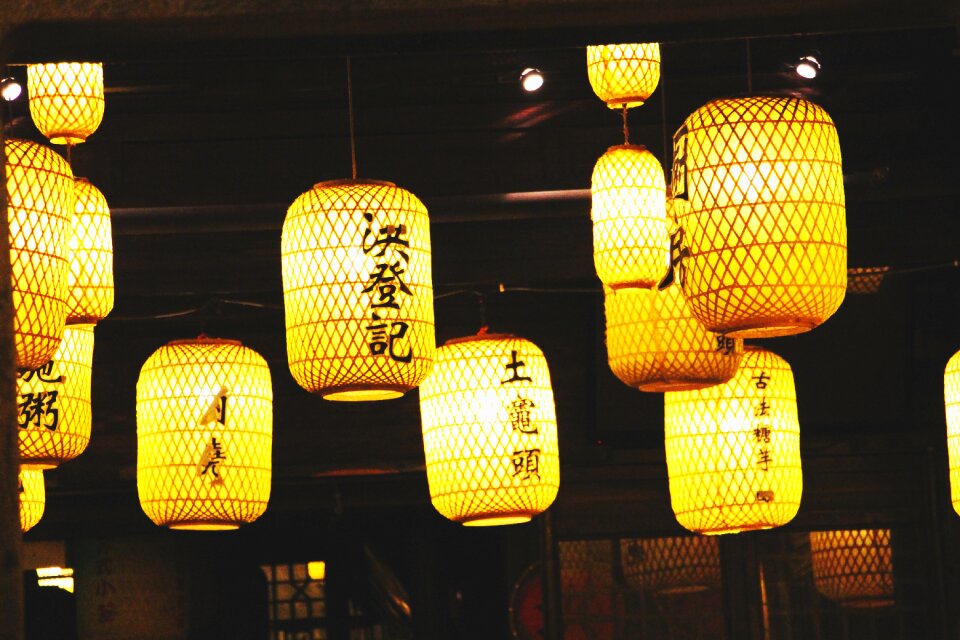 Yellow light ancient times bamboo