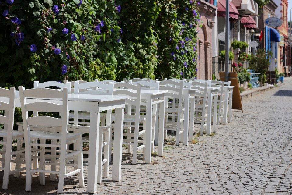 Restaurant chair cobblestone