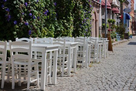 Restaurant chair cobblestone