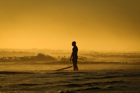 Landscape man ocean photo