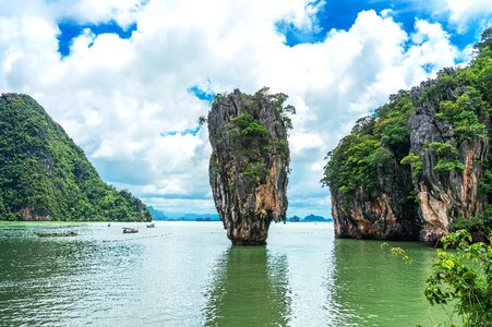 Mountain rock ocean photo