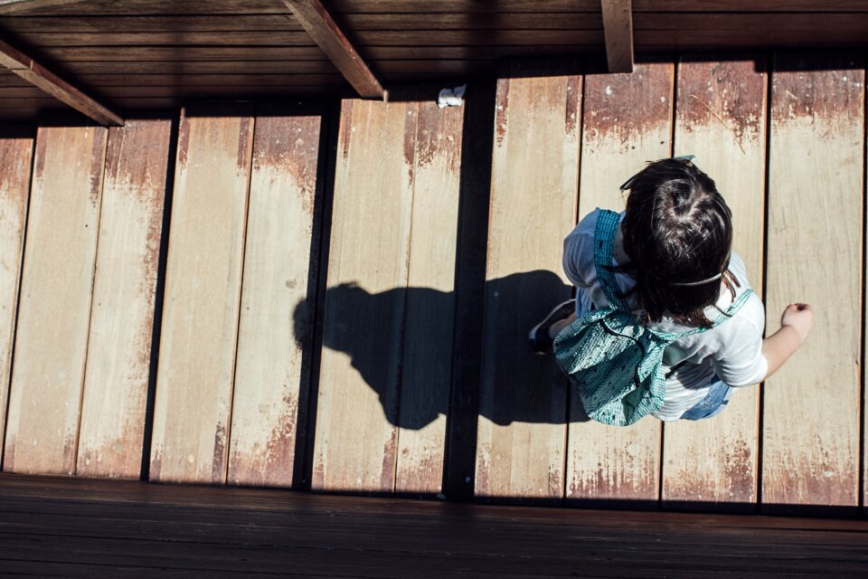 Climbing wood shadow