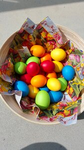 Color bright easter bunny photo
