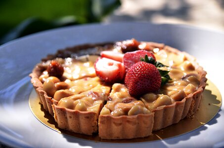 Strawberry dessert plate photo