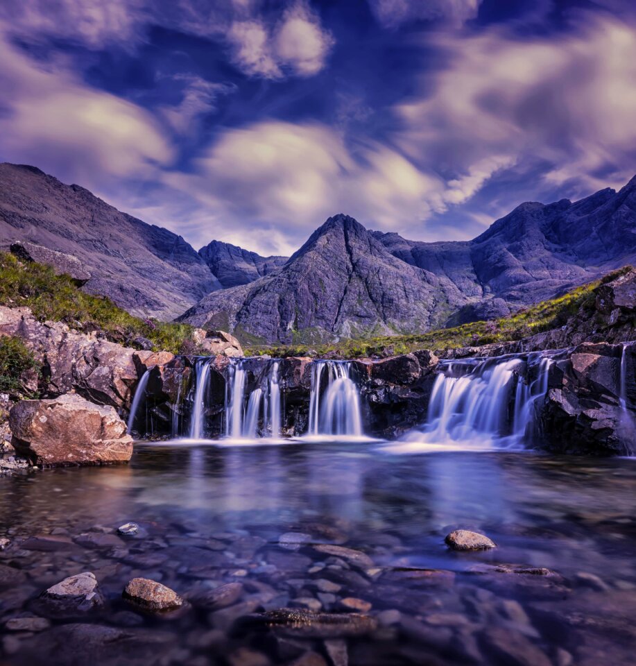 Falls lake landscape photo