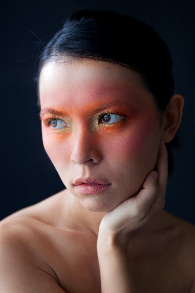 Asian orange hands