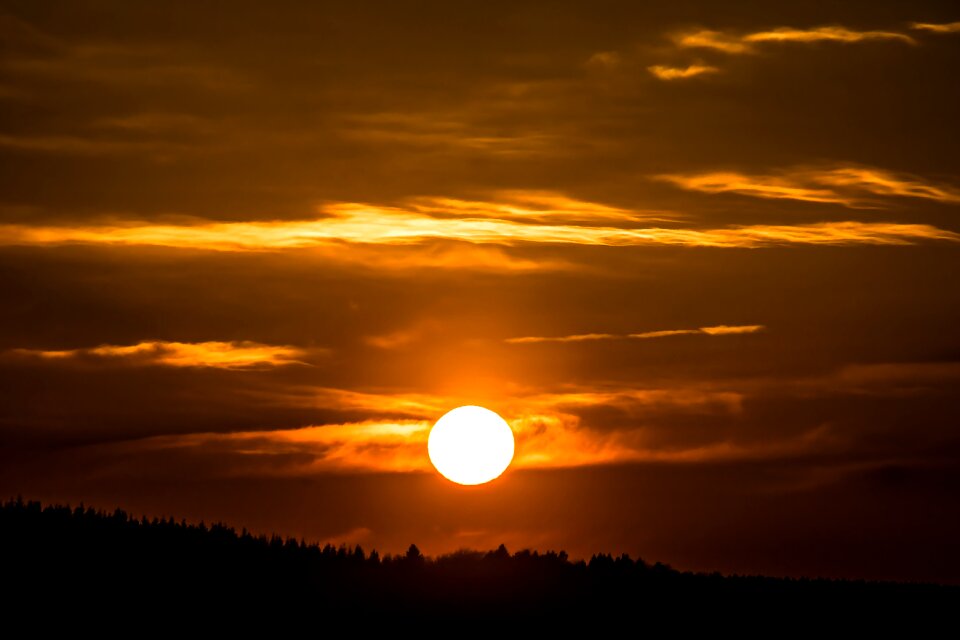Bright cloud abendstimmung sky