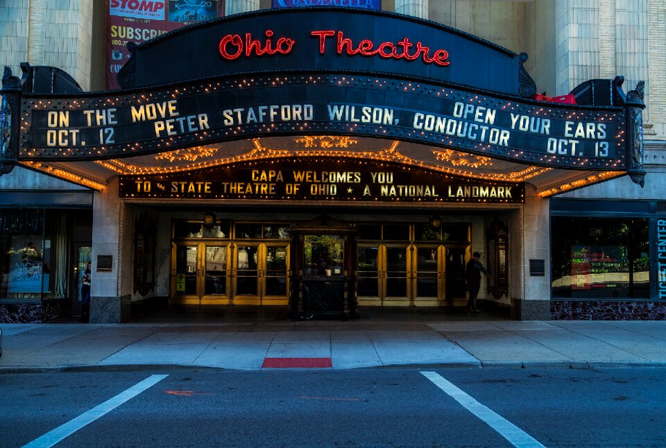 Theater marquee front photo