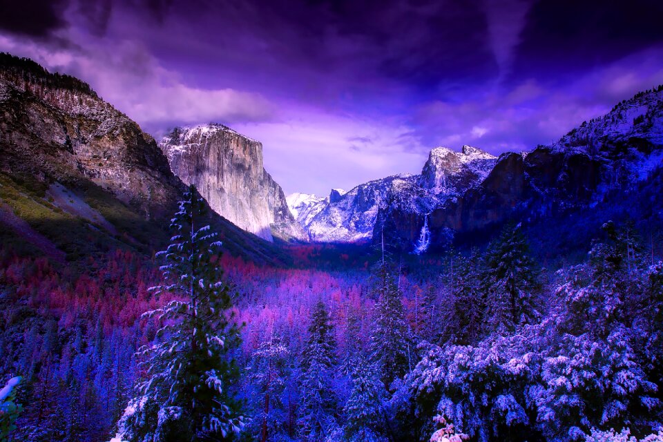 Mountains snow winter