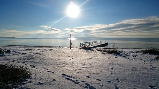 Råå beach winter skåne