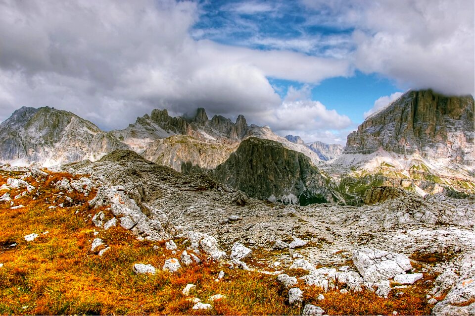 Alpine hiking unesco world heritage