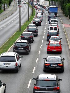Traffic slowly city