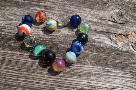 Colorful round glass