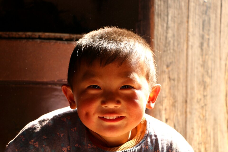 Chinese village happy sunshine