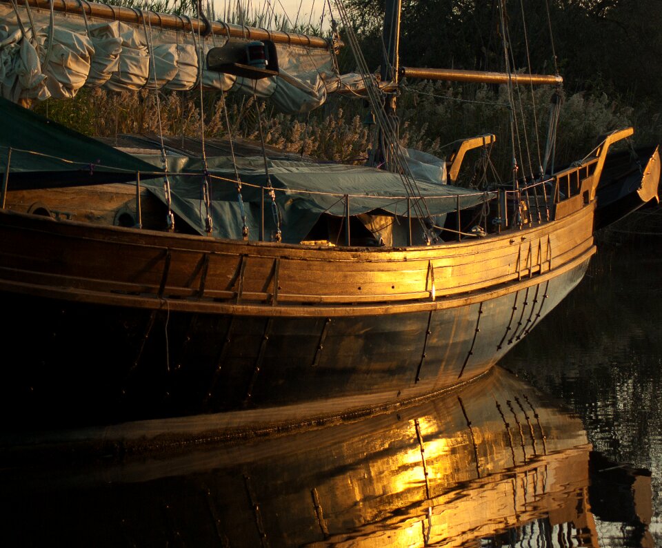 Sailboat sunset navigation