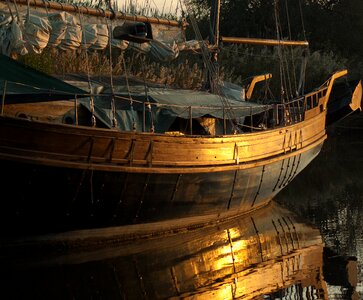 Sailboat sunset navigation