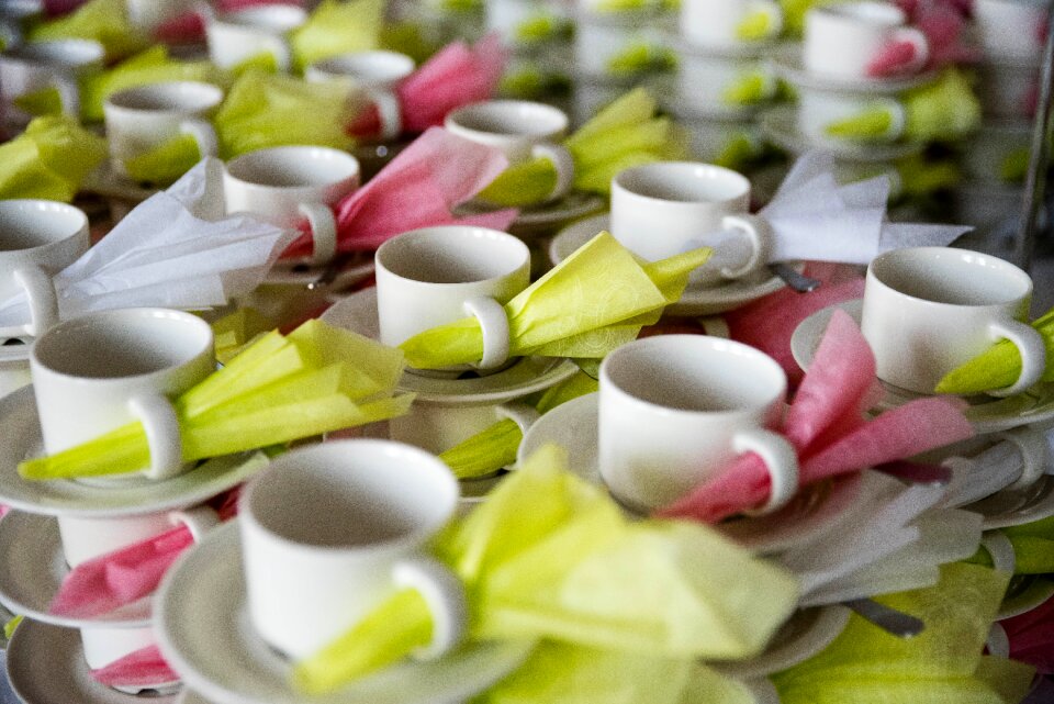 Coffee cups colourful