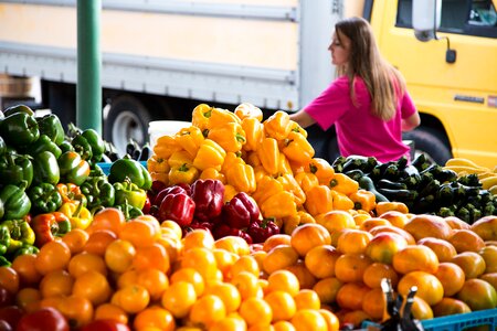 Farmer's market farmer colorful