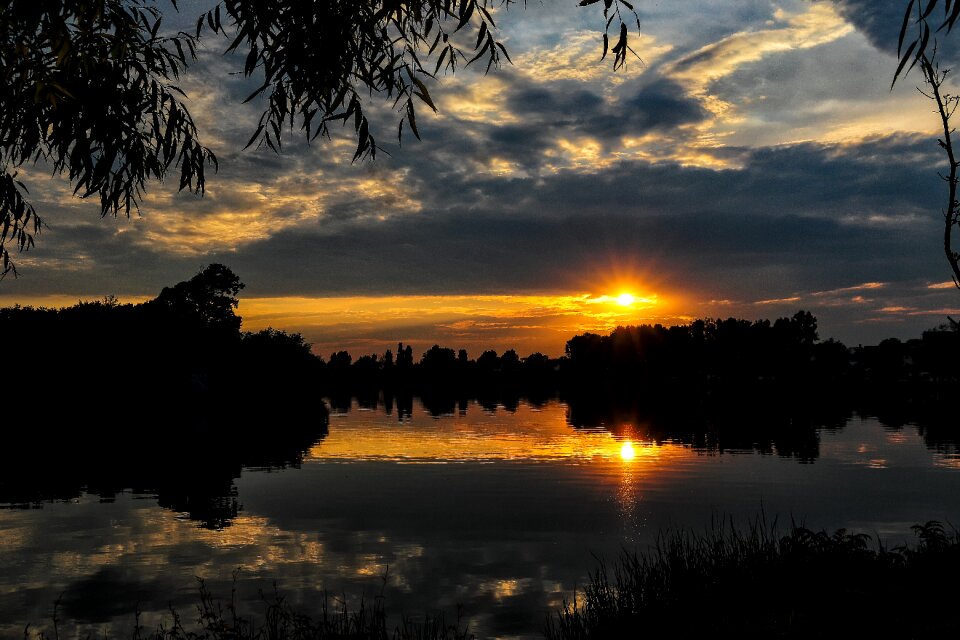 Reflection lake beauty of nature