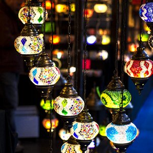 Light lamps colourful