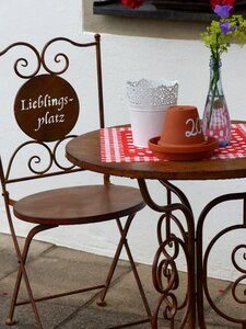 Chair metal table upper franconia photo