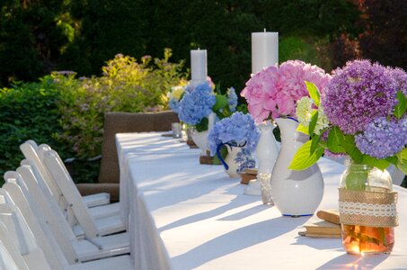 Table with flowers flowers sunlight