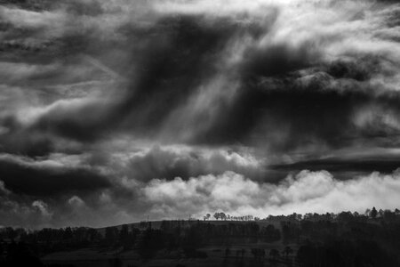 Dramatic dusk evening photo