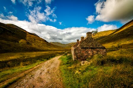 Abandoned landscape mountains photo