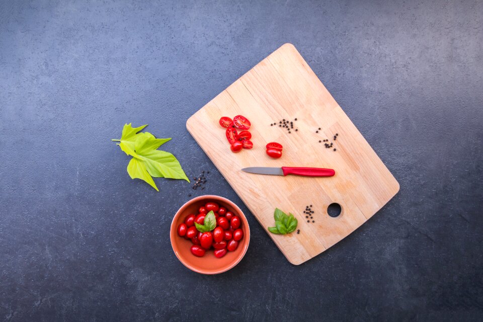 Cutting board sliced fresh